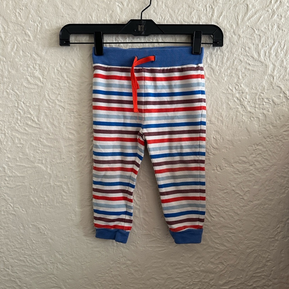 Baby Boden Blue River Rainbow Stripe Sweatpants 18-24M